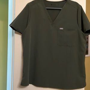 Figs Catarina XXL scrub top moss green